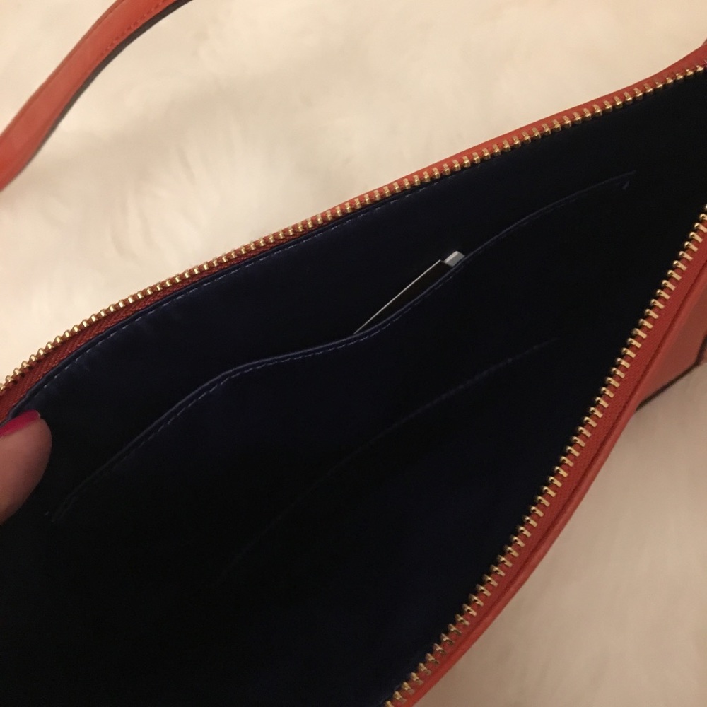 Coach orange leather cross body handbag - NEW - Picture 3 of 4